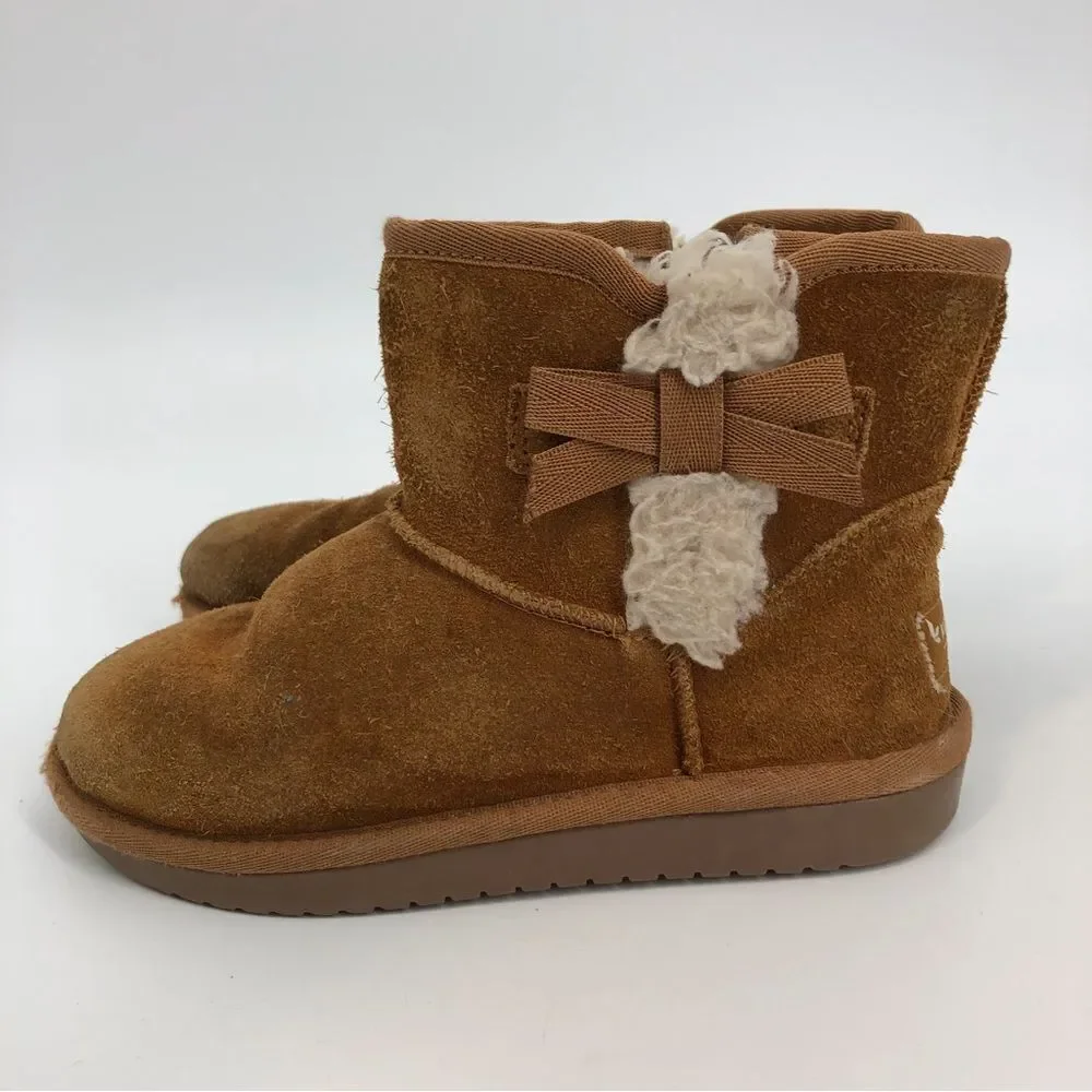 Koolaburra Ugg Girls Victoria Mini Boot Size 13 Chestnut‎ Brown Style 1117810